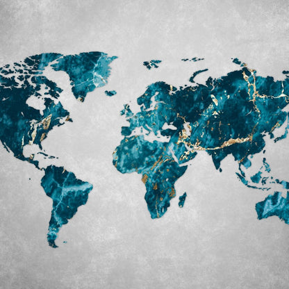 World Map 4 - Mateo Canvas Wall Art