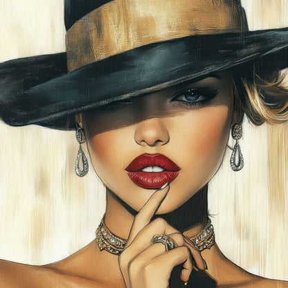 Timeless Allure Portrait Muse Canvas Wall Art