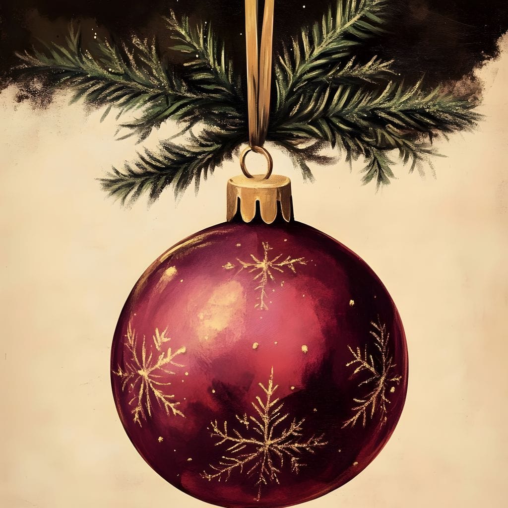 Golden Snowflake Ornament Cheer Canvas Wall Art