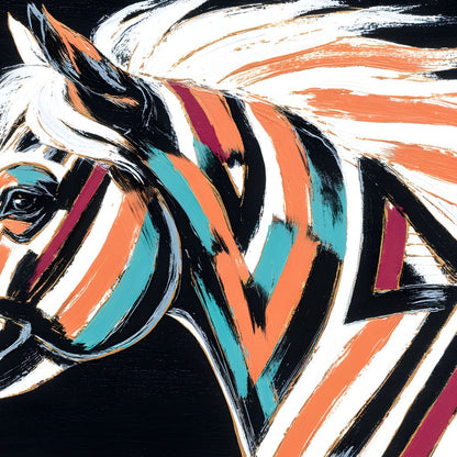 Prismatic Stallion Spirit Canvas Wall Art