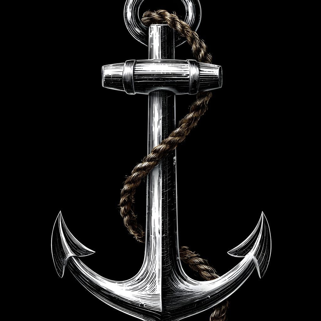Heavy Iron Anchor Canvas Wall Art
