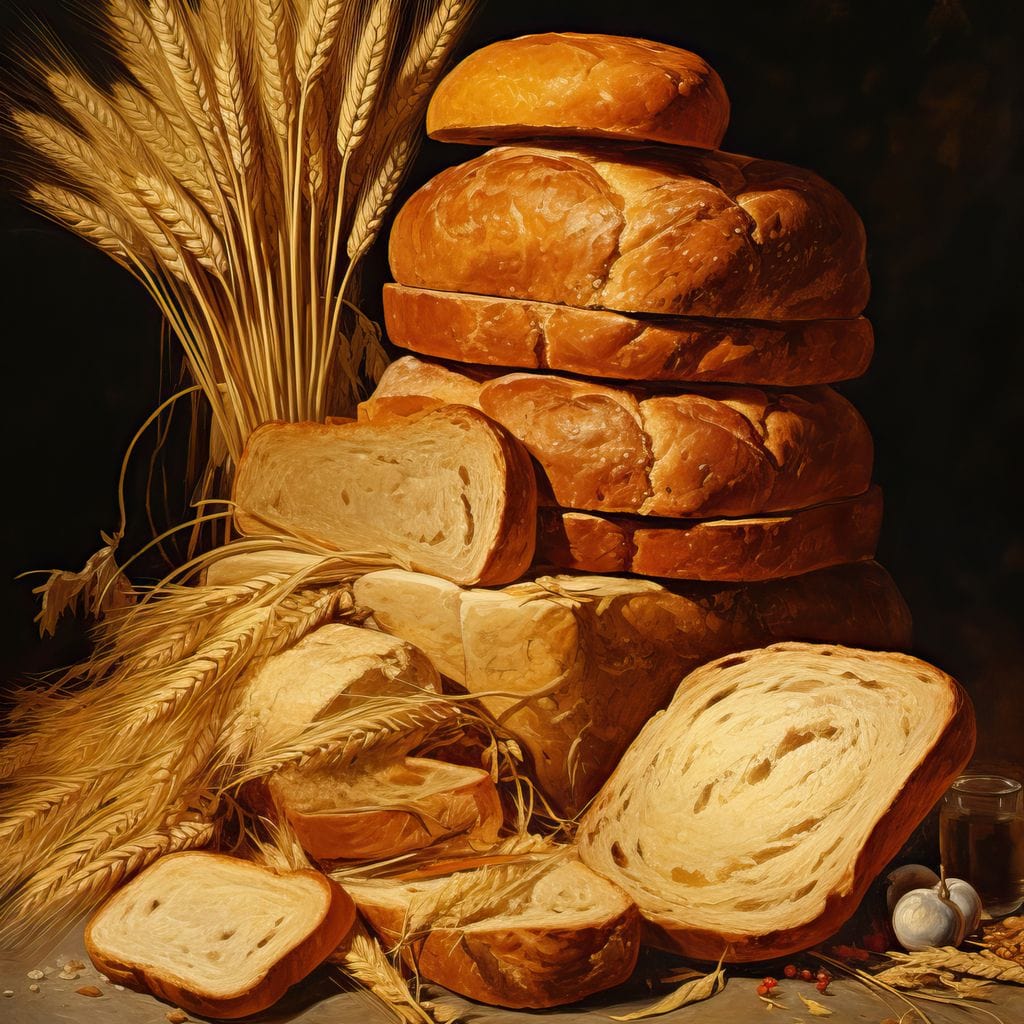 Feast of Wood and Bread Canvas Wall Art