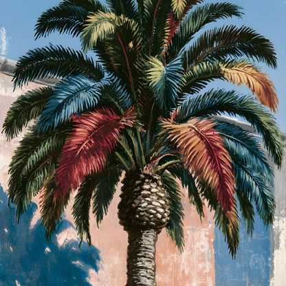 Painted Palms Under Southern Light Canvas Wall Art