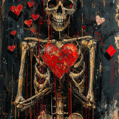 Romantic Skeleton 5 Canvas Wall Art