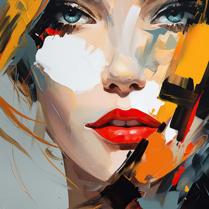 Expressive Contemplation Vivid Notions Canvas Wall Art