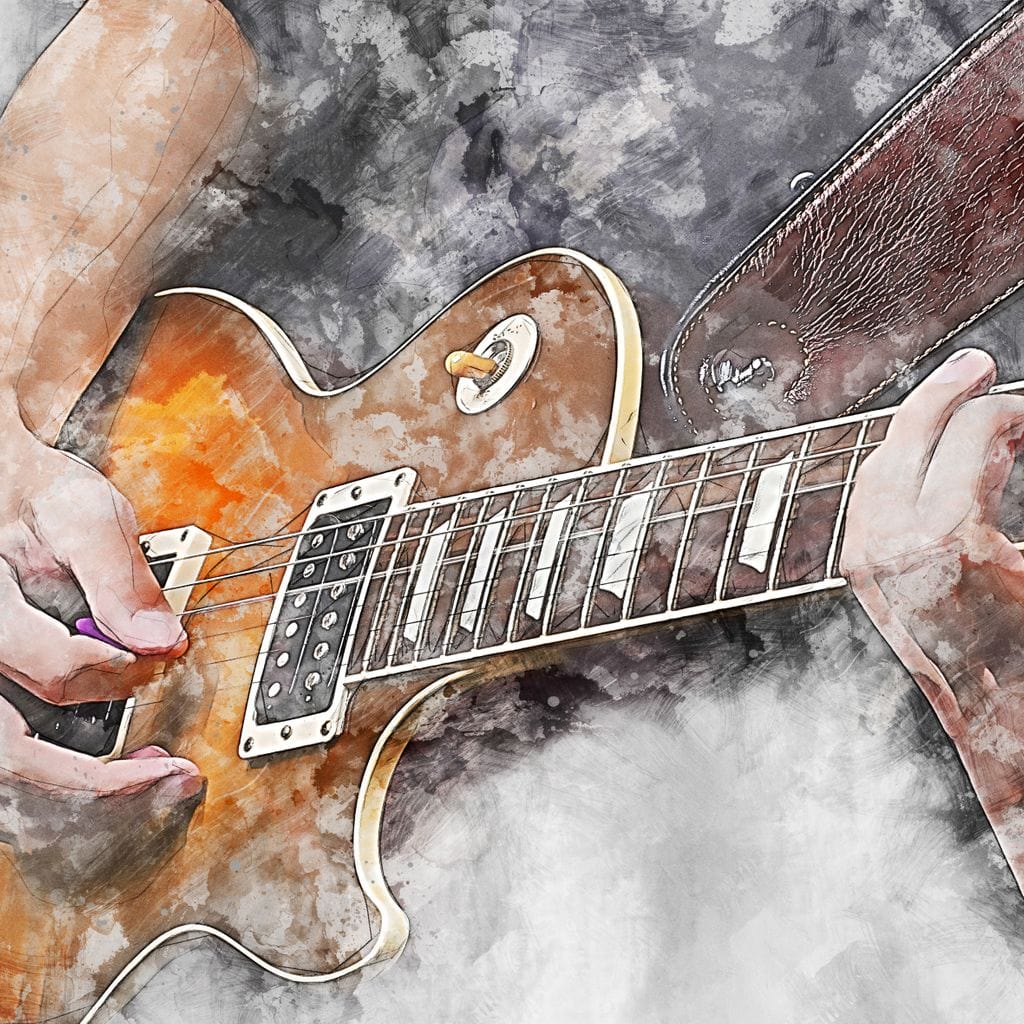 Electric Guitar - Mateo Canvas Wall Art