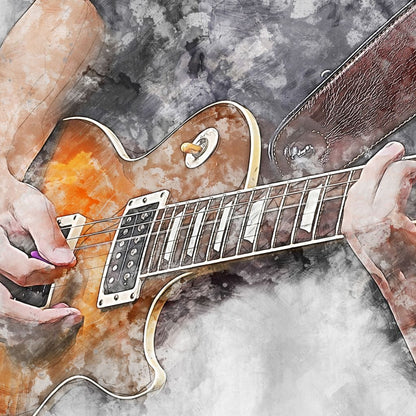 Electric Guitar - Mateo Canvas Wall Art