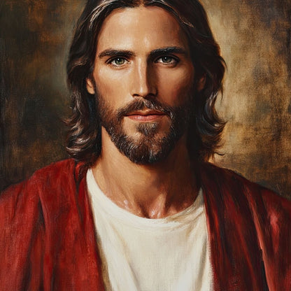 Divine Reflection of Grace Jesus Portrait Canvas Wall Art