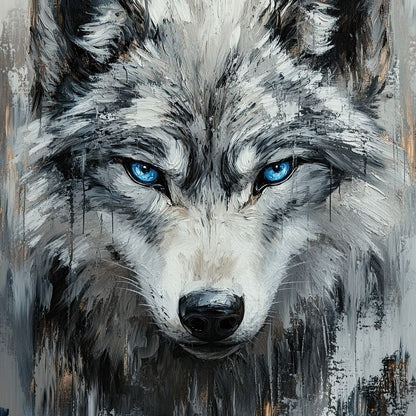 Sovereign Wolf's Stare Canvas Wall Art