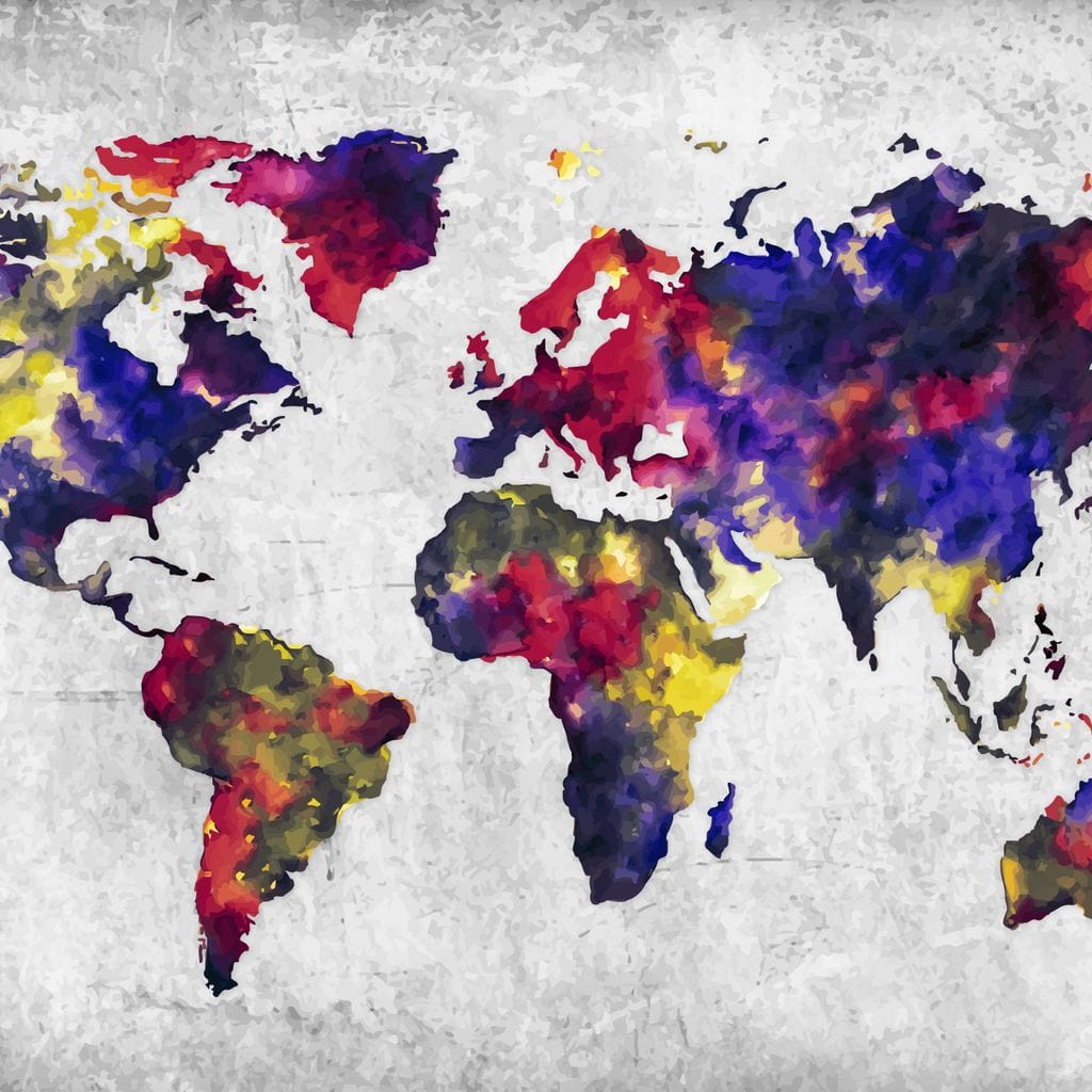 World Map 1 - Mateo Canvas Wall Art