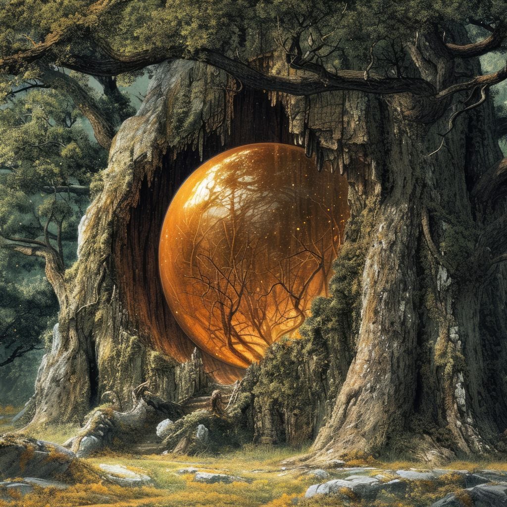 The Glowing Core of Gaia Canvas Wall Art
