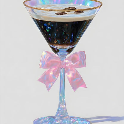 Iridescent Espresso Martini Bow Canvas Wall Art