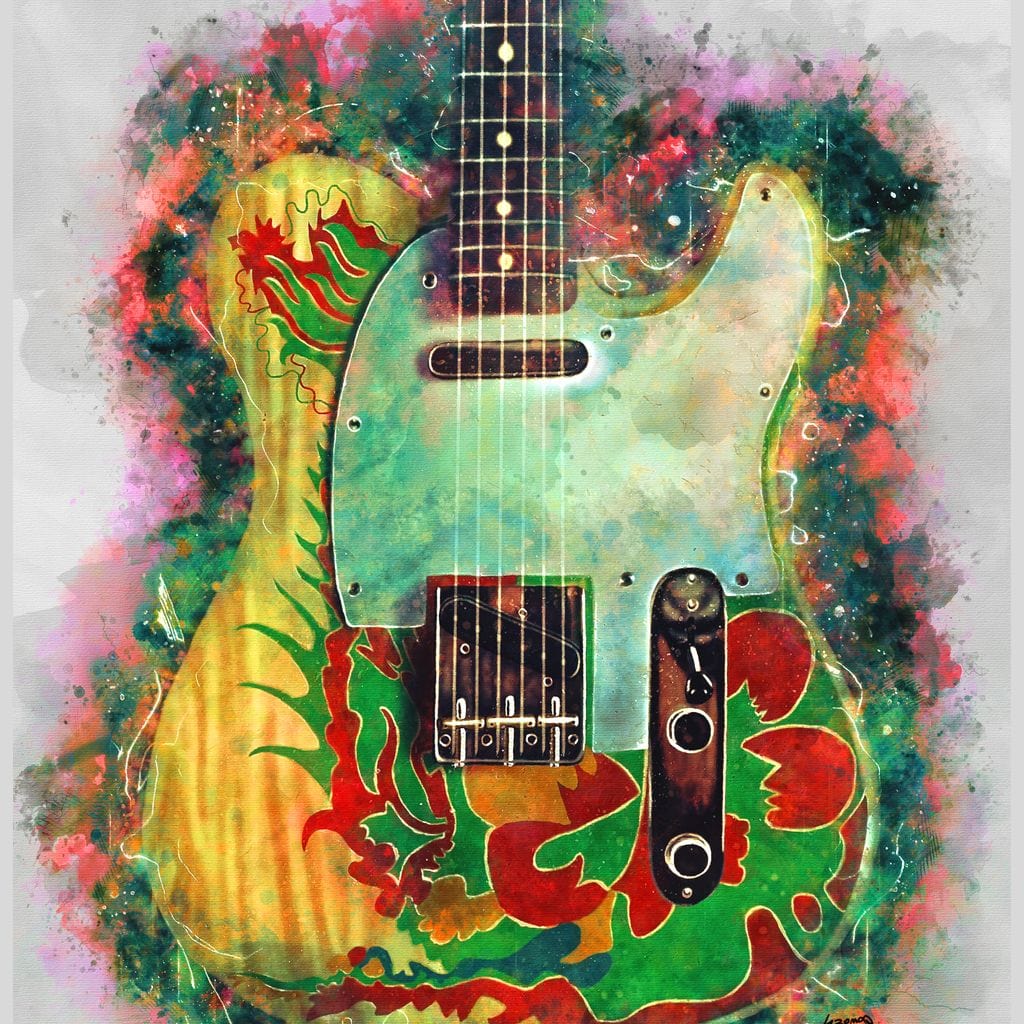 Jimmy Page's Guitar Canvas Wall Art