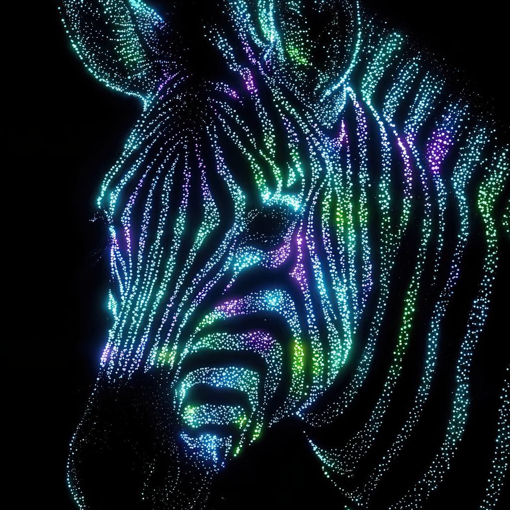 Cosmic Zebra Canvas Wall Art