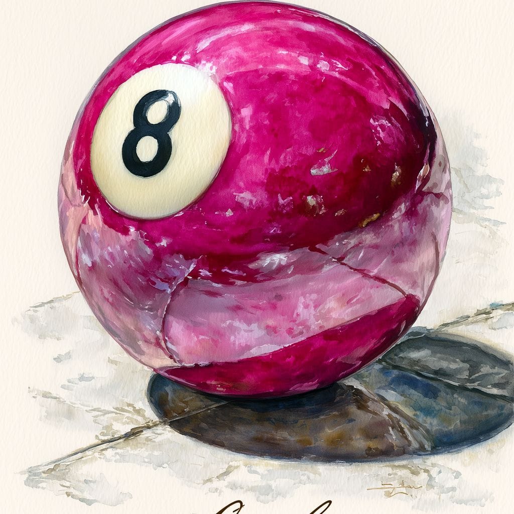 Lucky Eight Billiard Ball Canvas Wall Art
