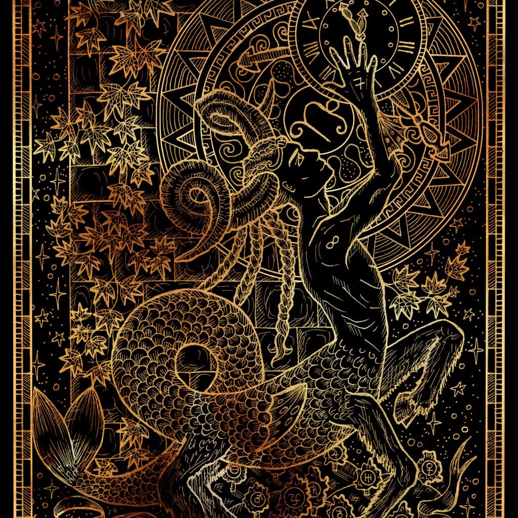 Zodiac sign Capricorn Canvas Wall Art