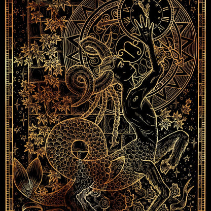 Zodiac sign Capricorn Canvas Wall Art