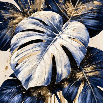 Gilded Foliage Under Midnight Shadows Canvas Wall Art