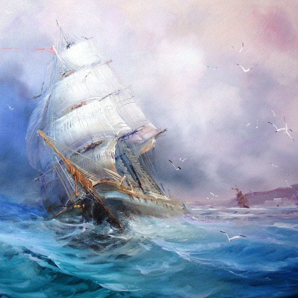 Trading Ship Canvas Wall Art