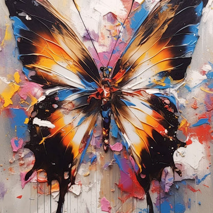Psychedelic Lepidoptera Canvas Wall Art