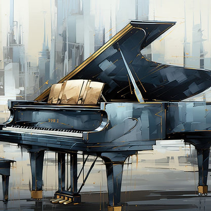 The Grand Piano Canvas Wall Art