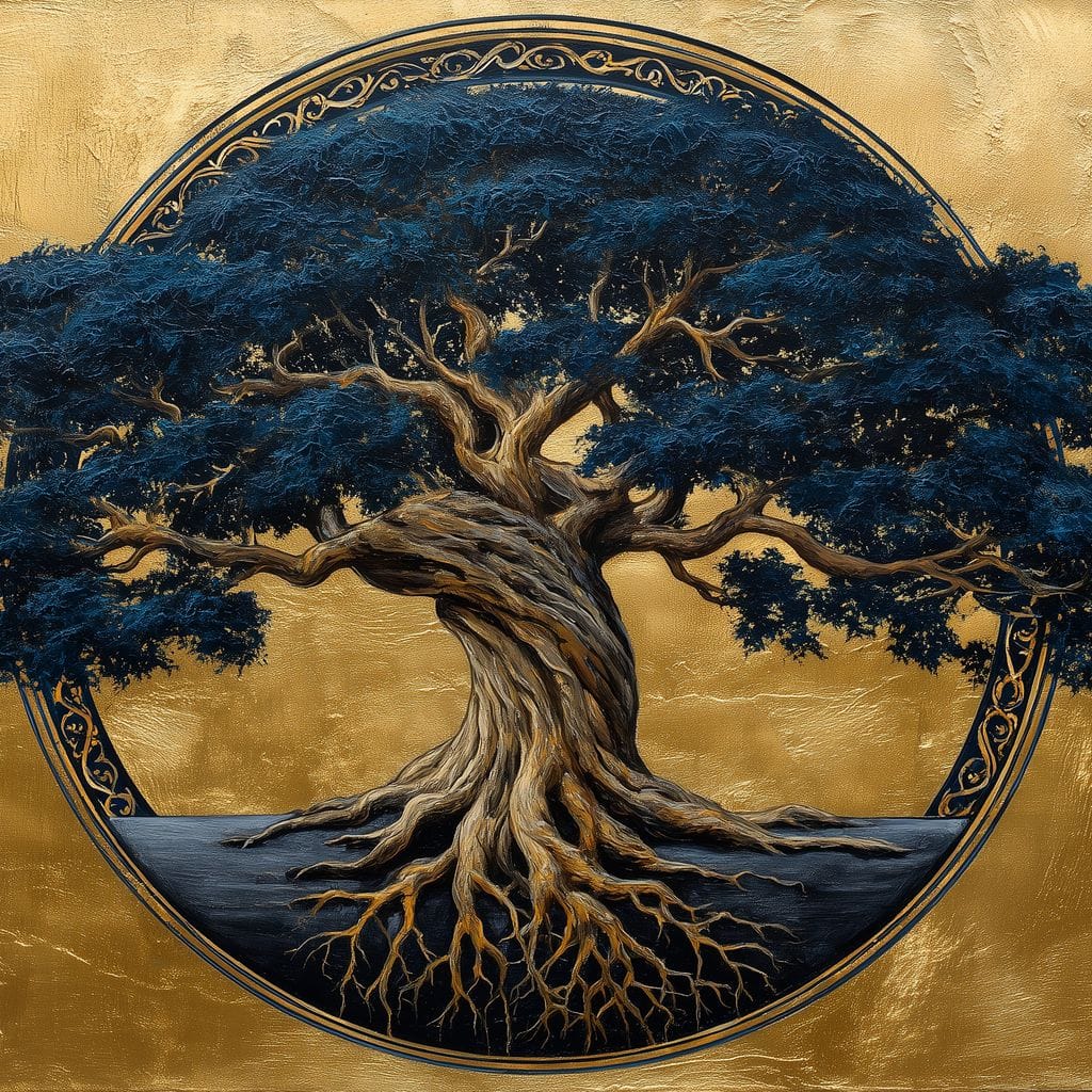 Blue Tree Of Life Canvas Wall Art