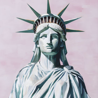 Liberty Crown Pastel Sky Canvas Wall Art