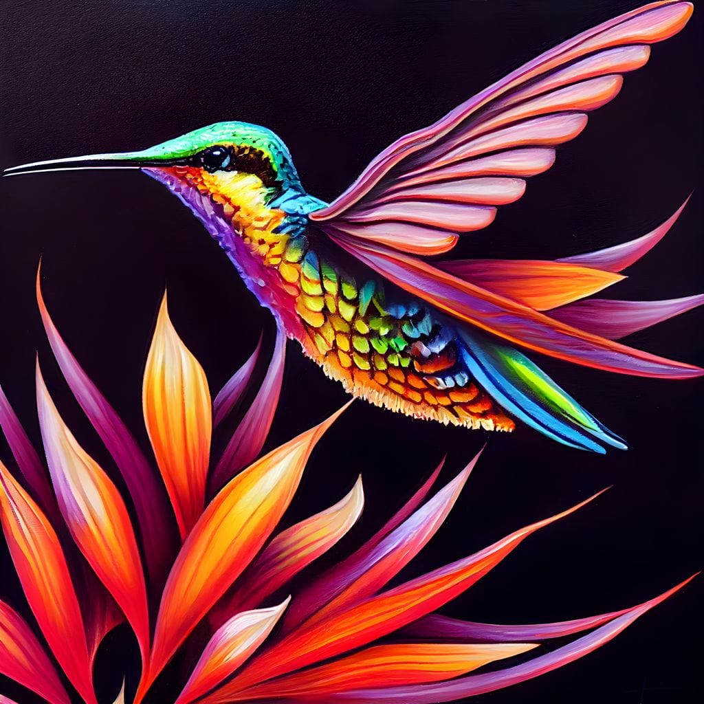 Hummingbird Canvas Wall Art