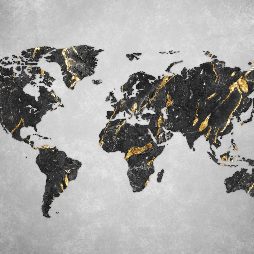 World Map 5 - Mateo Canvas Wall Art