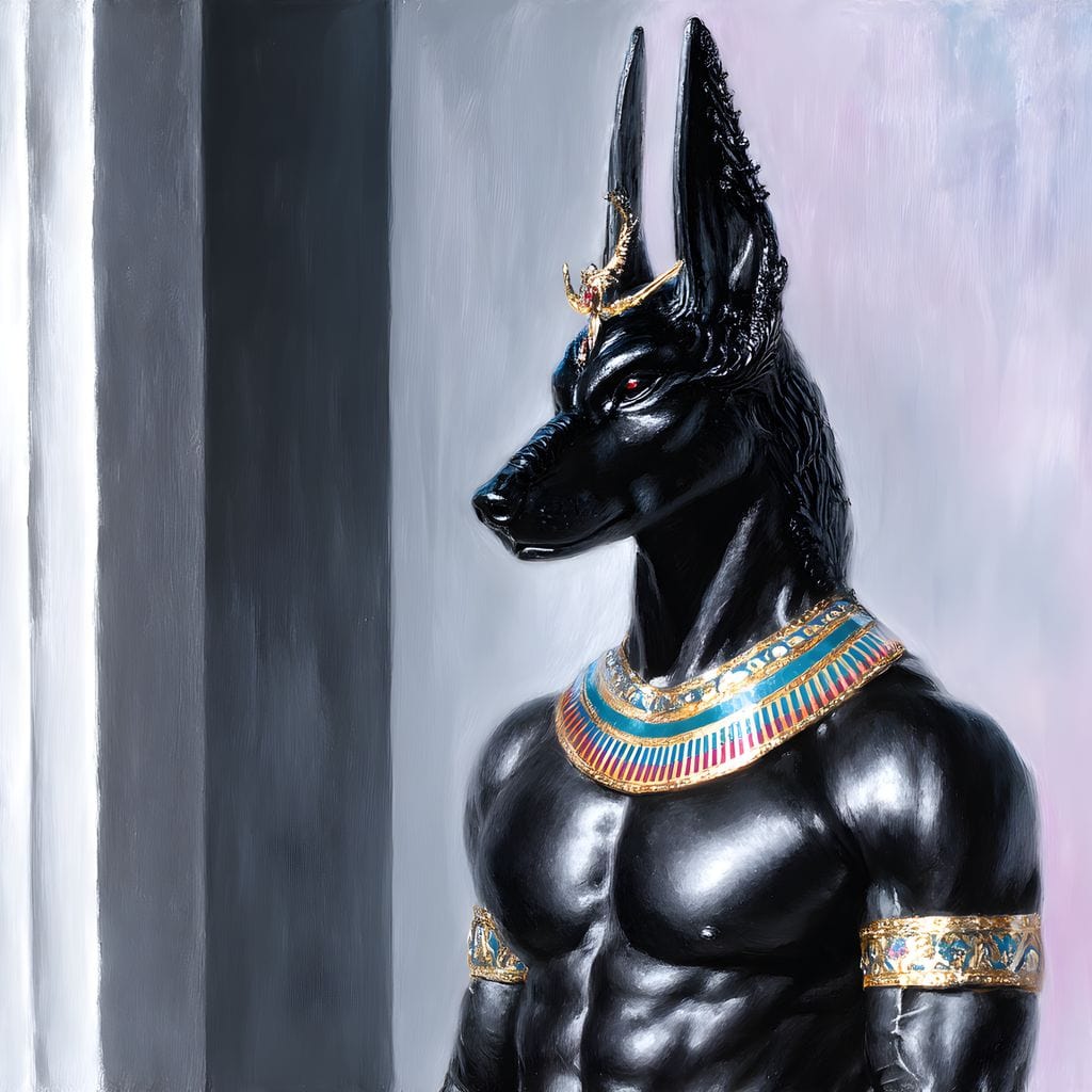 Anubis Guardian of the Pharaoh Canvas Wall Art