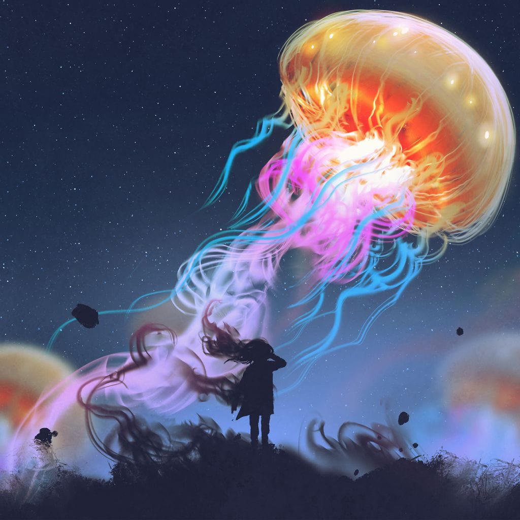 Giant Jellyfish Canvas Wall Art
