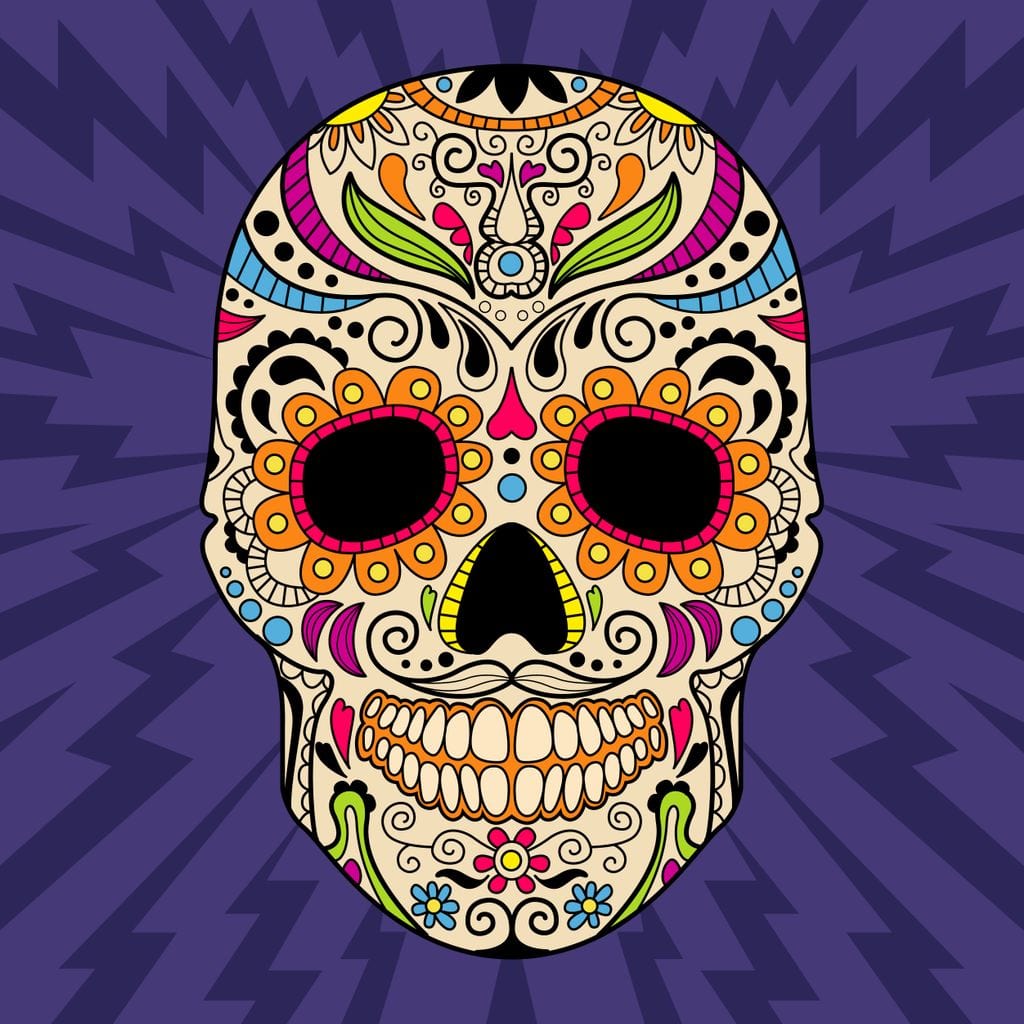 Mexican Skull Canvas Wall Art