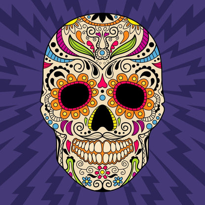 Mexican Skull Canvas Wall Art