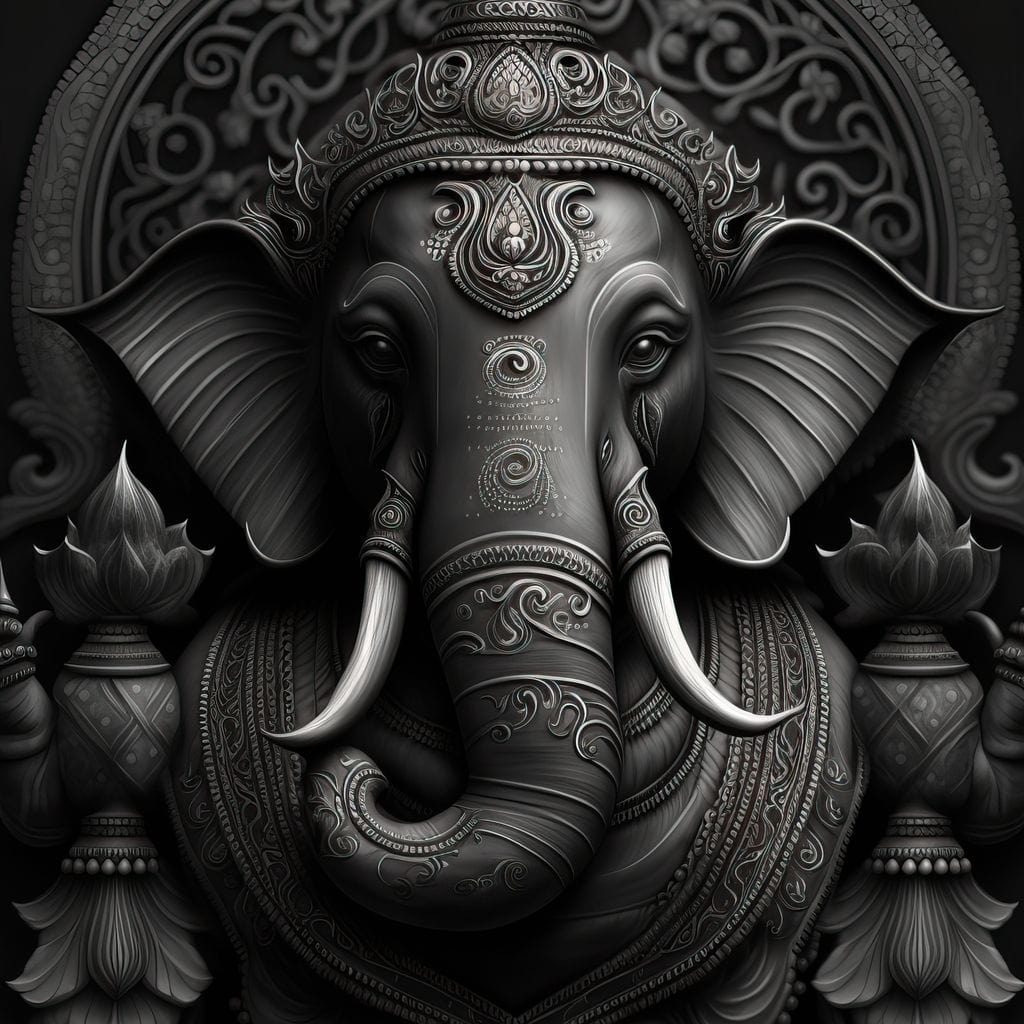 Ganesha's Might Canvas Wall Art