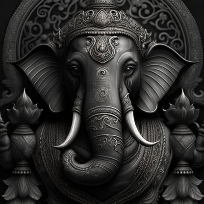 Ganesha's Might Canvas Wall Art