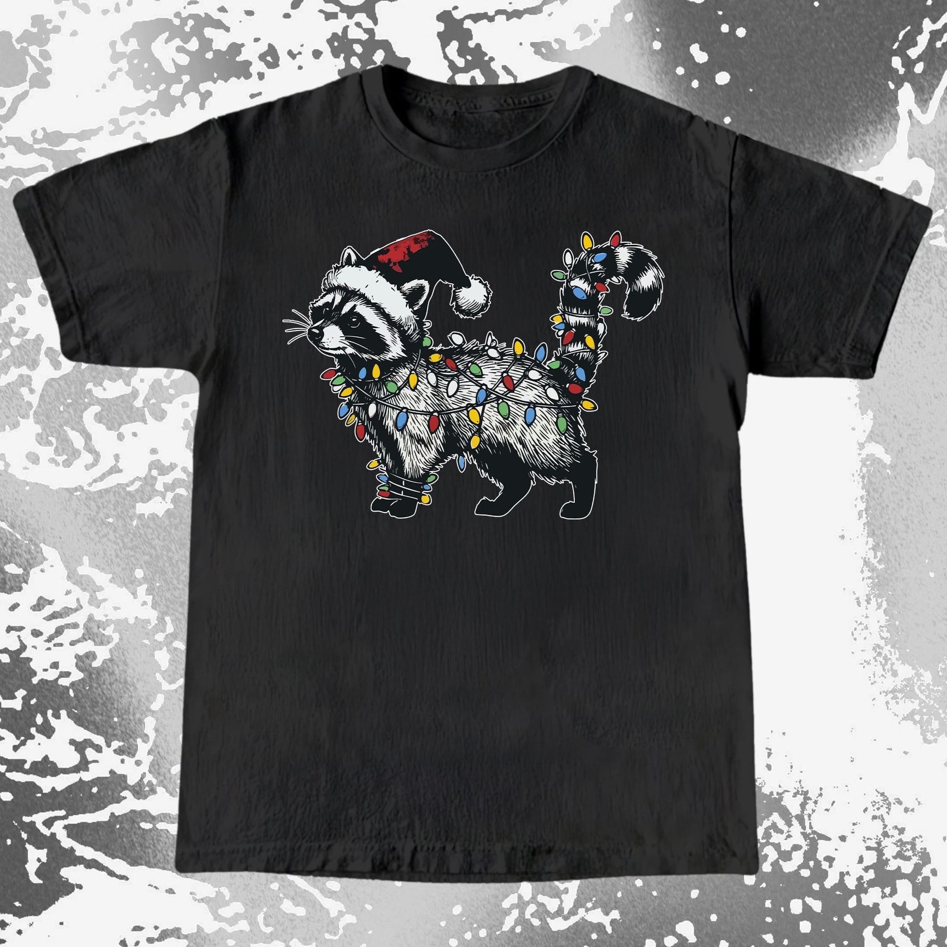 Funny Christmas Raccoon Lights, funny meme tee gift (view 5)