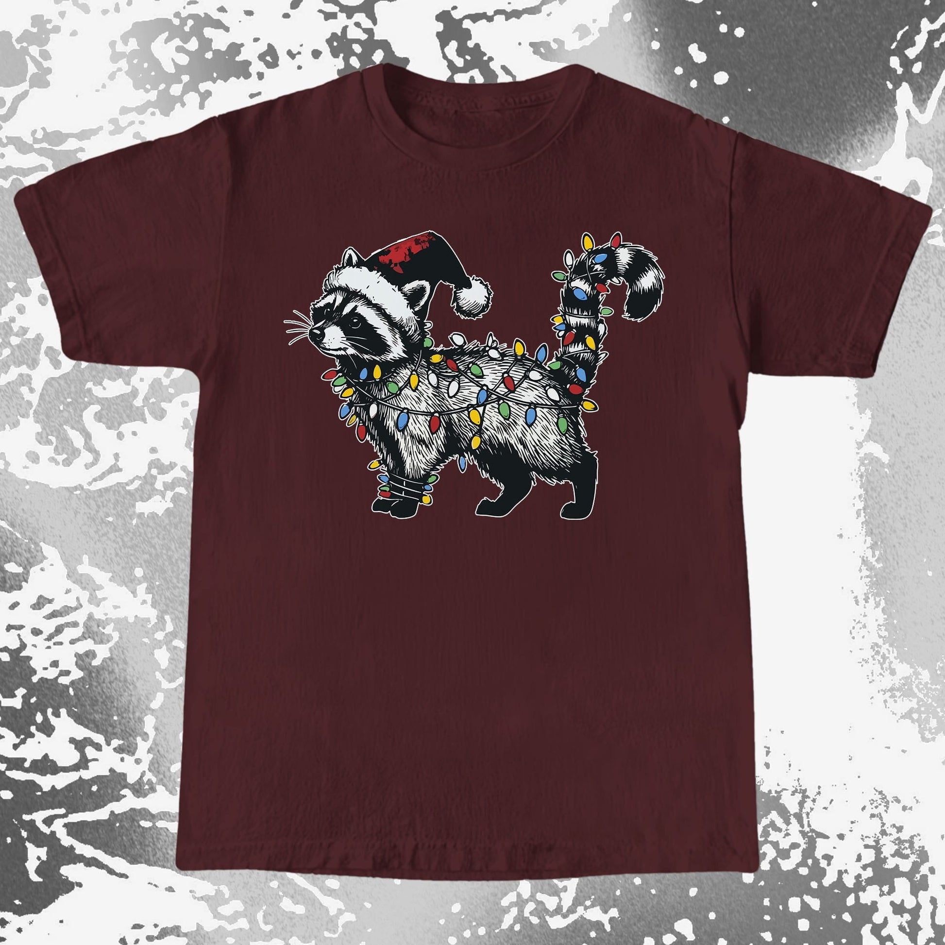 Funny Christmas Raccoon Lights, funny meme tee gift (view 8)