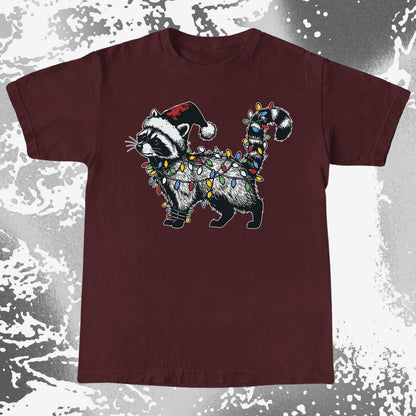 Funny Christmas Raccoon Lights, funny meme tee gift (view 8)