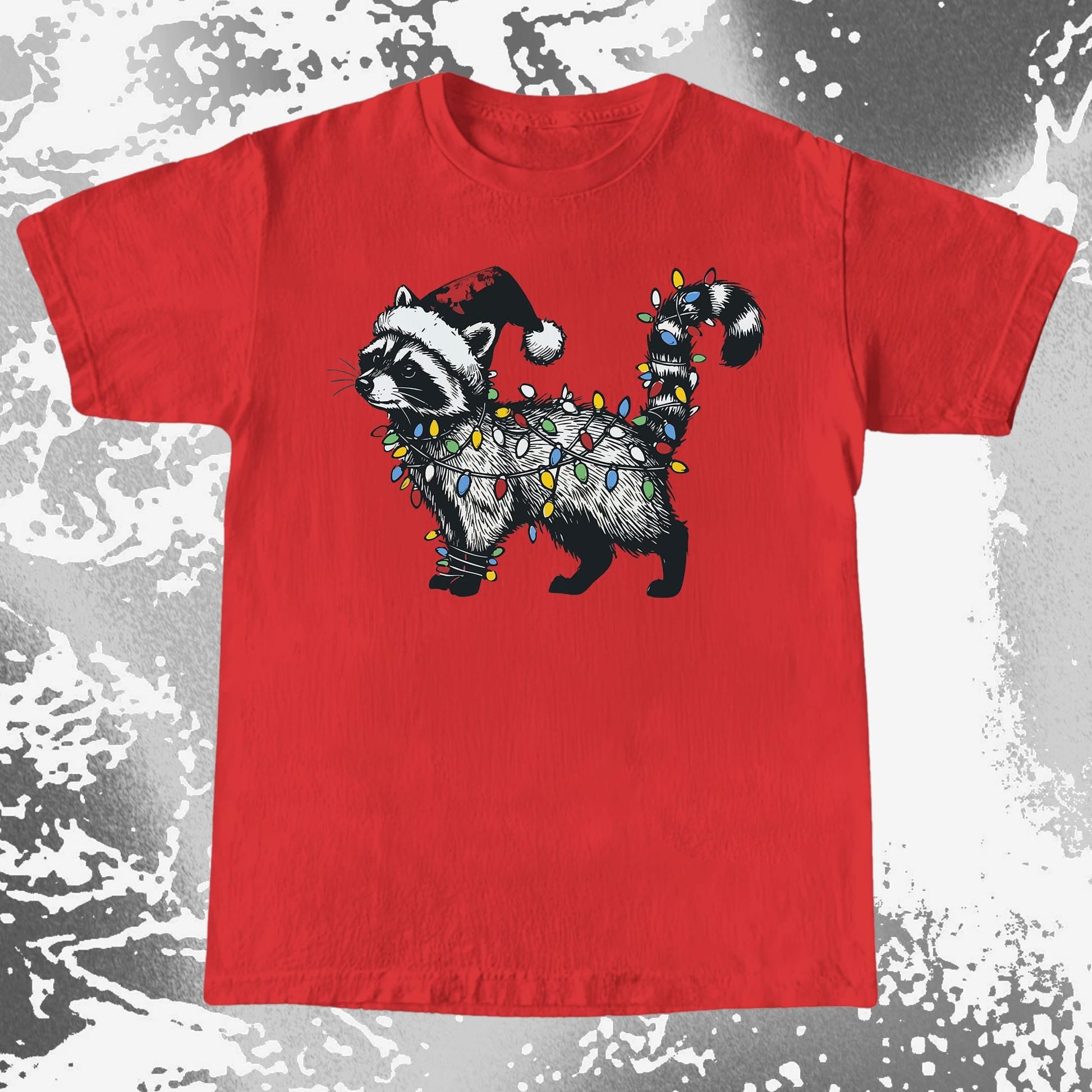 Funny Christmas Raccoon Lights, funny meme tee gift