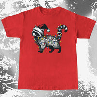 Funny Christmas Raccoon Lights, funny meme tee gift