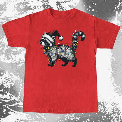 Funny Christmas Raccoon Lights, funny meme tee gift