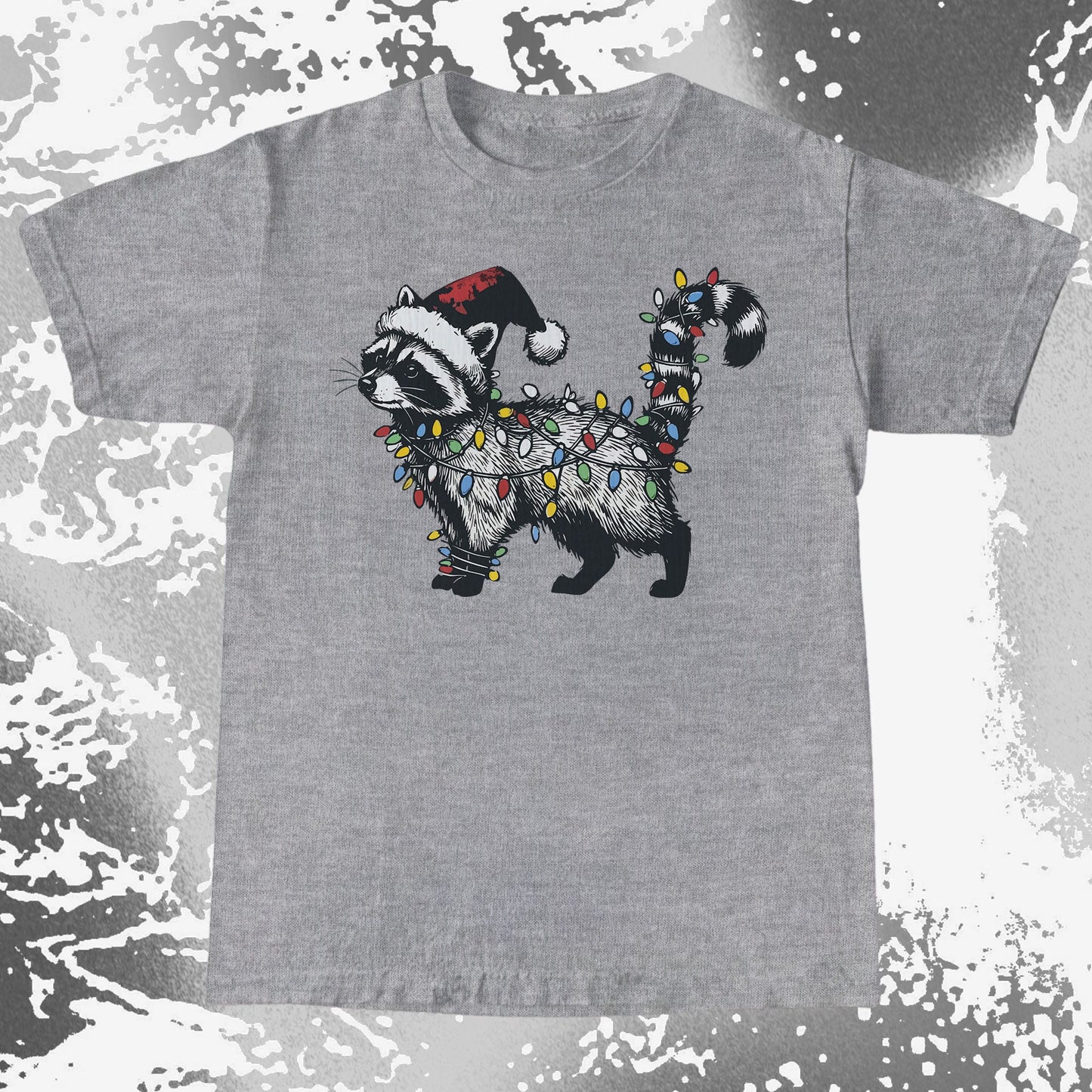 Funny Christmas Raccoon Lights, funny meme tee gift (view 7)