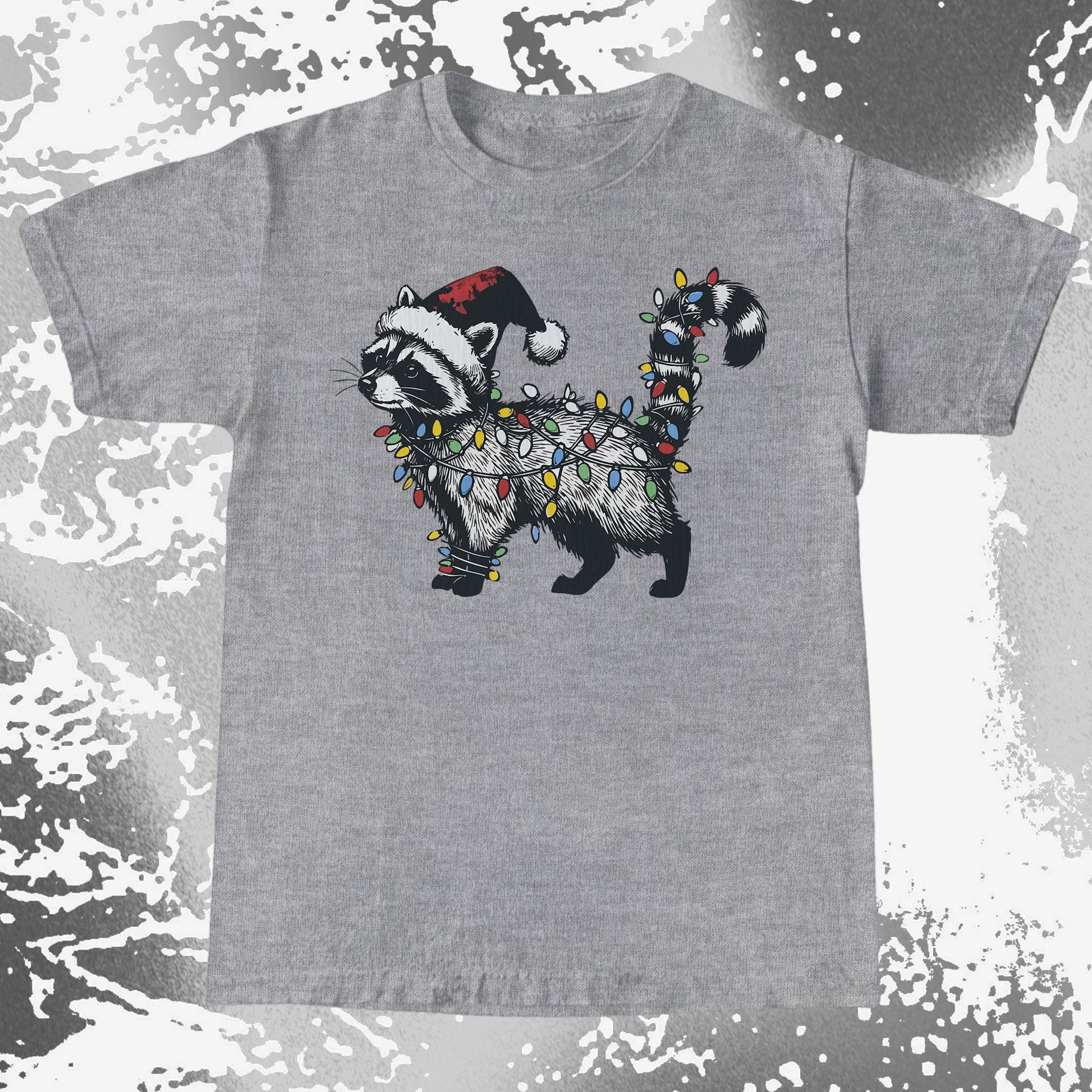 Funny Christmas Raccoon Lights, funny meme tee gift (view 7)