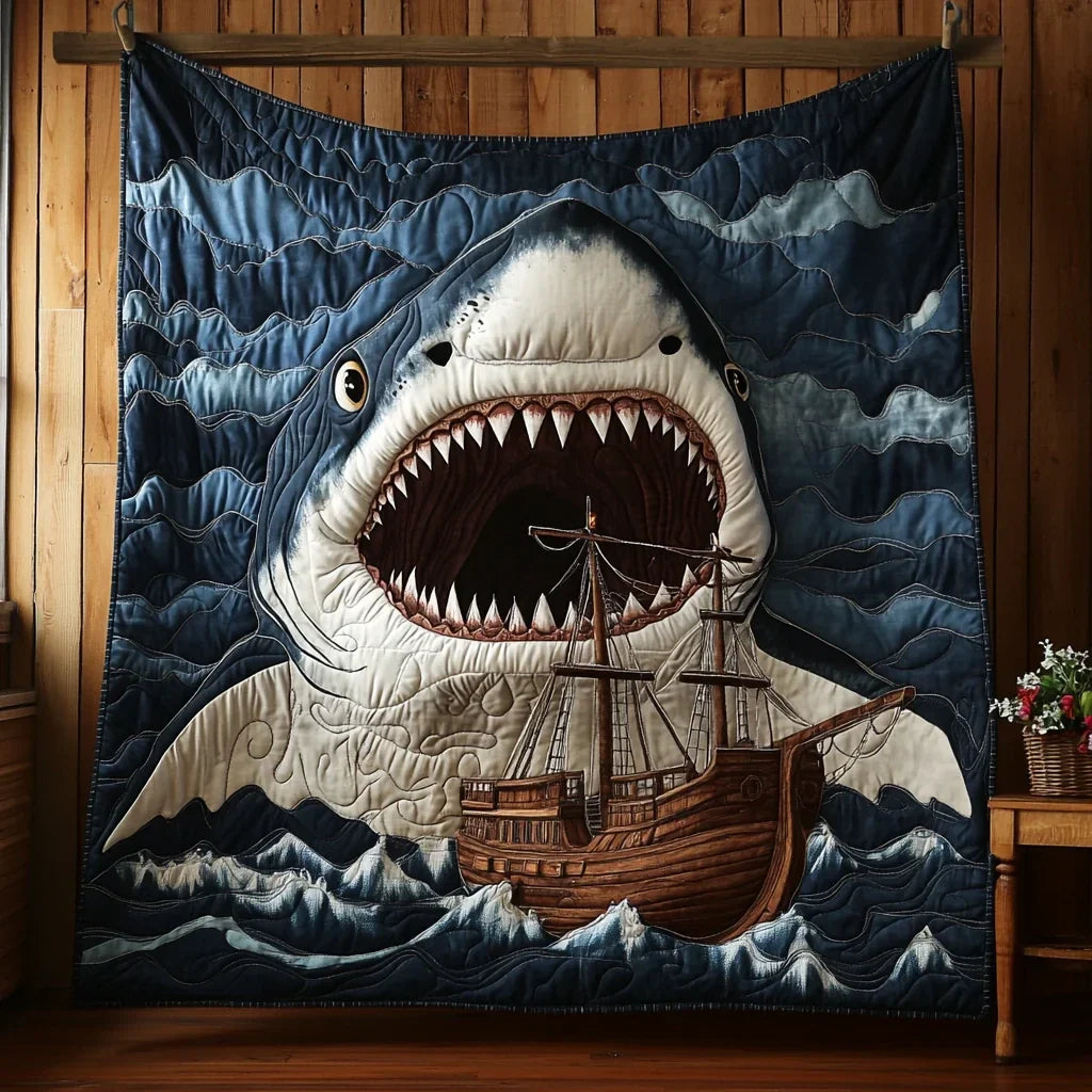 Attack Boat Quilt Blanket