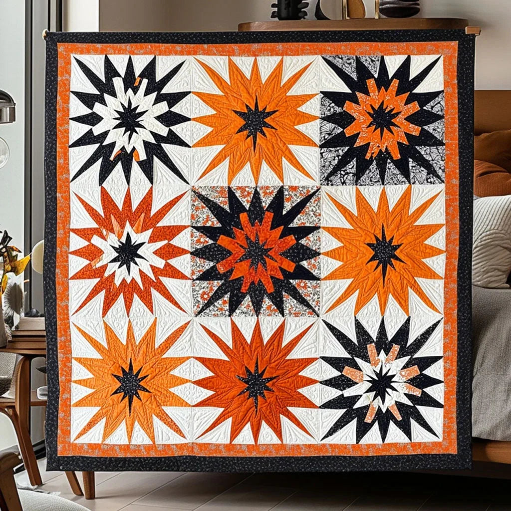 Aurora Mandala Star Quilt Blanket