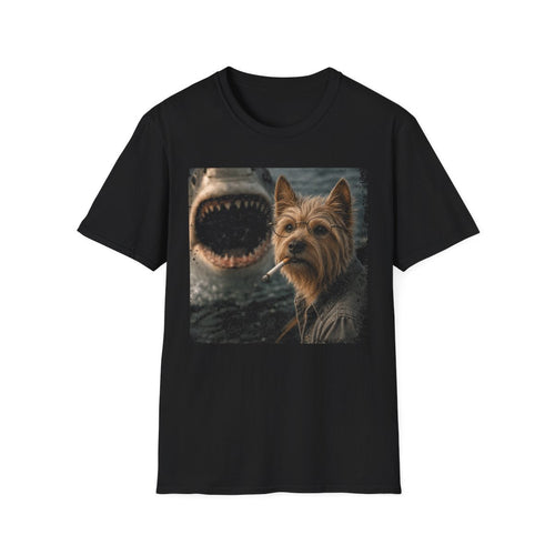 Australian Terrier and Shark Tee