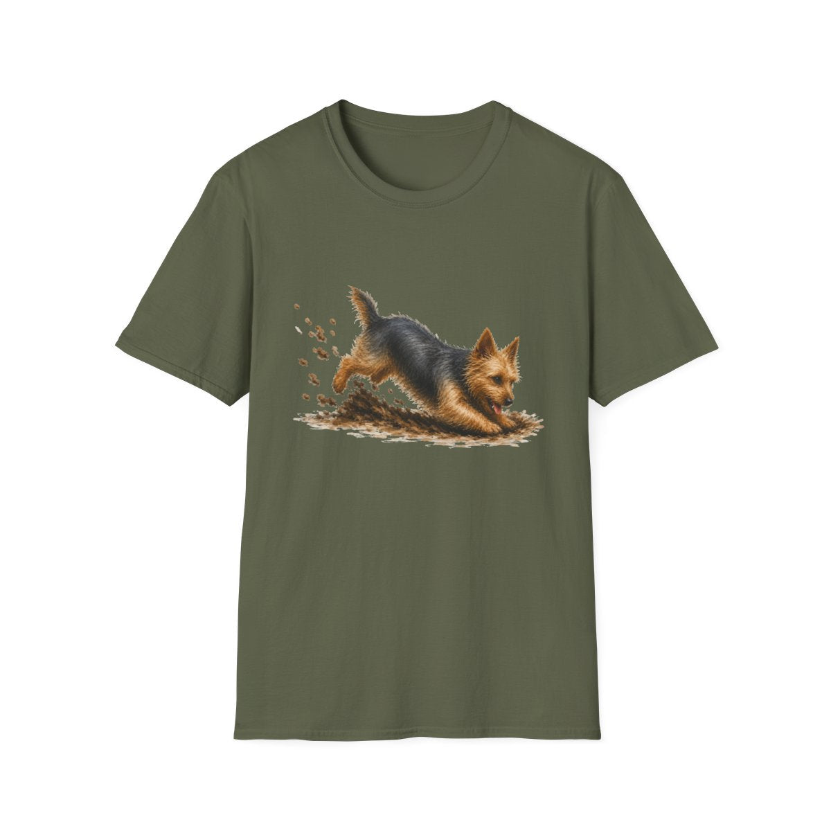 Australian Terrier Excavating Mode On Tee