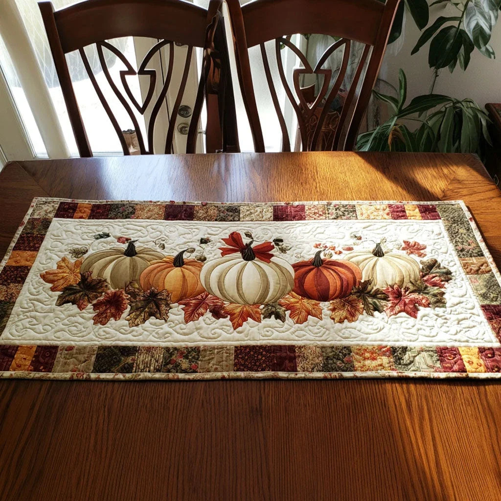 Autumn Delight Quilted Table Runner