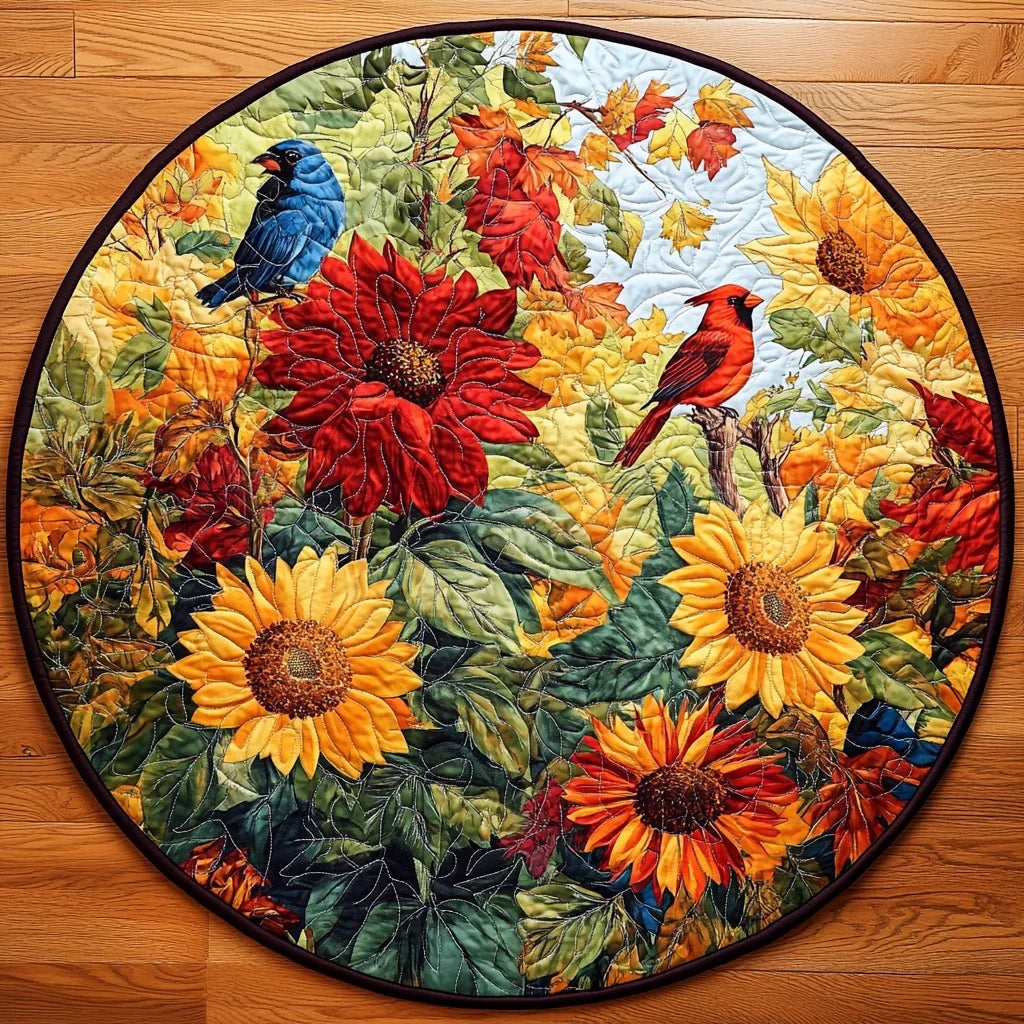 Autumn Embrace Quilted Round Mat