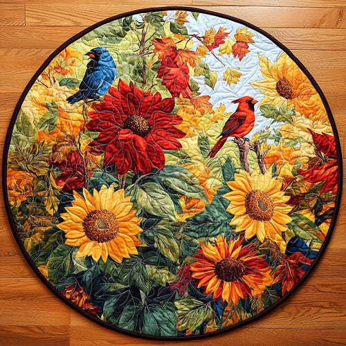 Autumn Embrace Quilted Round Mat